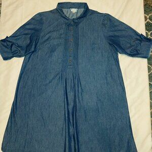 Women's Denim Shirt Dress/Blouse – Size XL